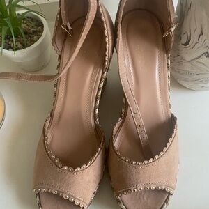 BAMBOO Blush Wedge Sandals